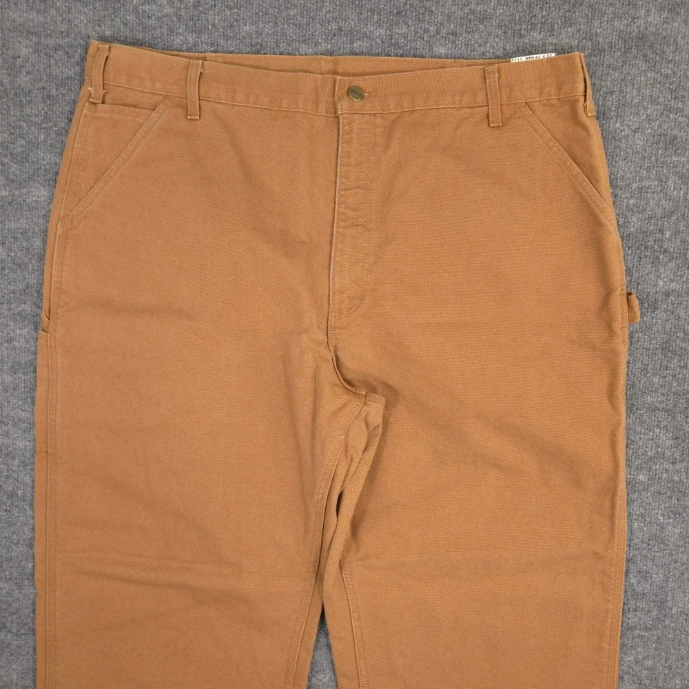 Carhartt Washed Duck Flannel Lined Work Pants Mens 42X32 Brown Made In‎ USA NEW